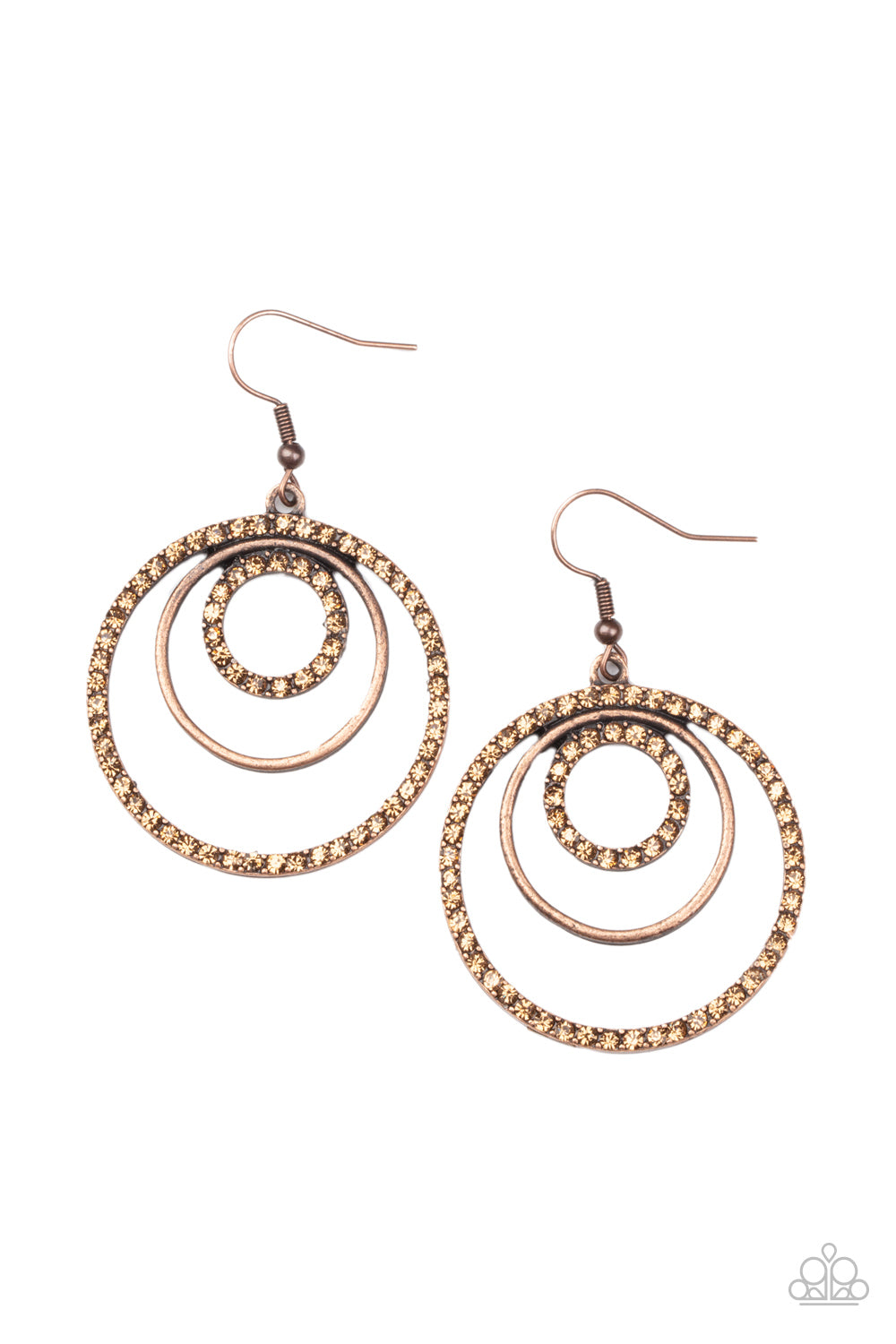 Paparazzi Accessories Bodaciously Bubbly - Copper Earrings - Lady T Accessories