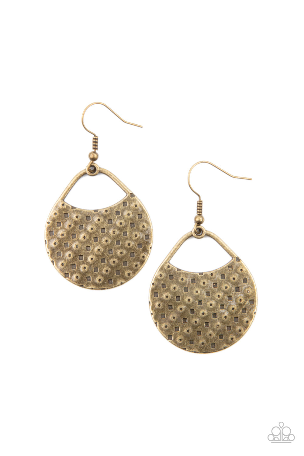Paparazzi Accessories Im Sensing a Pattern Here - Brass Earrings - Lady T Accessories