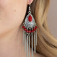 Paparazzi Accessories Floating on HEIR - Red Earrings - Lady T Accessories