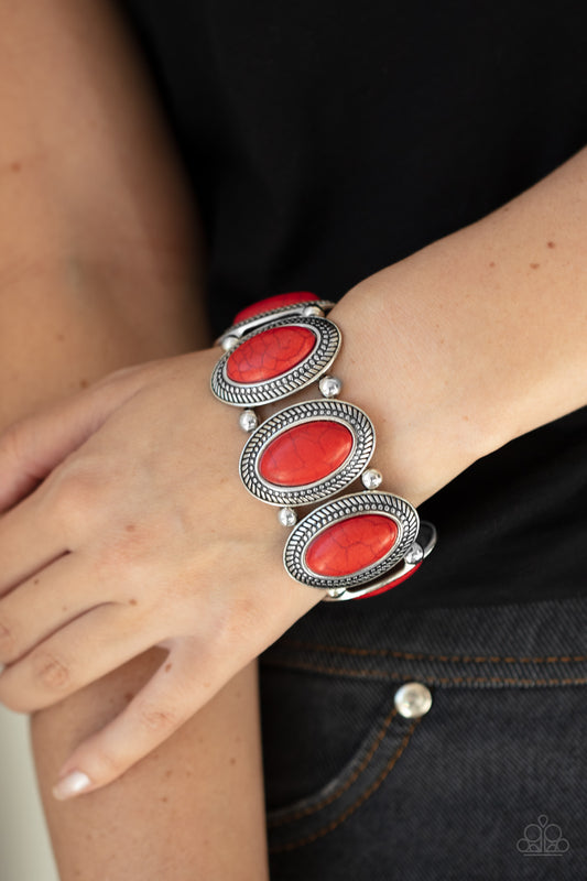 Paparazzi Accessories Until the Cows Come HOMESTEAD - Red Bracelets - Lady T Accessories