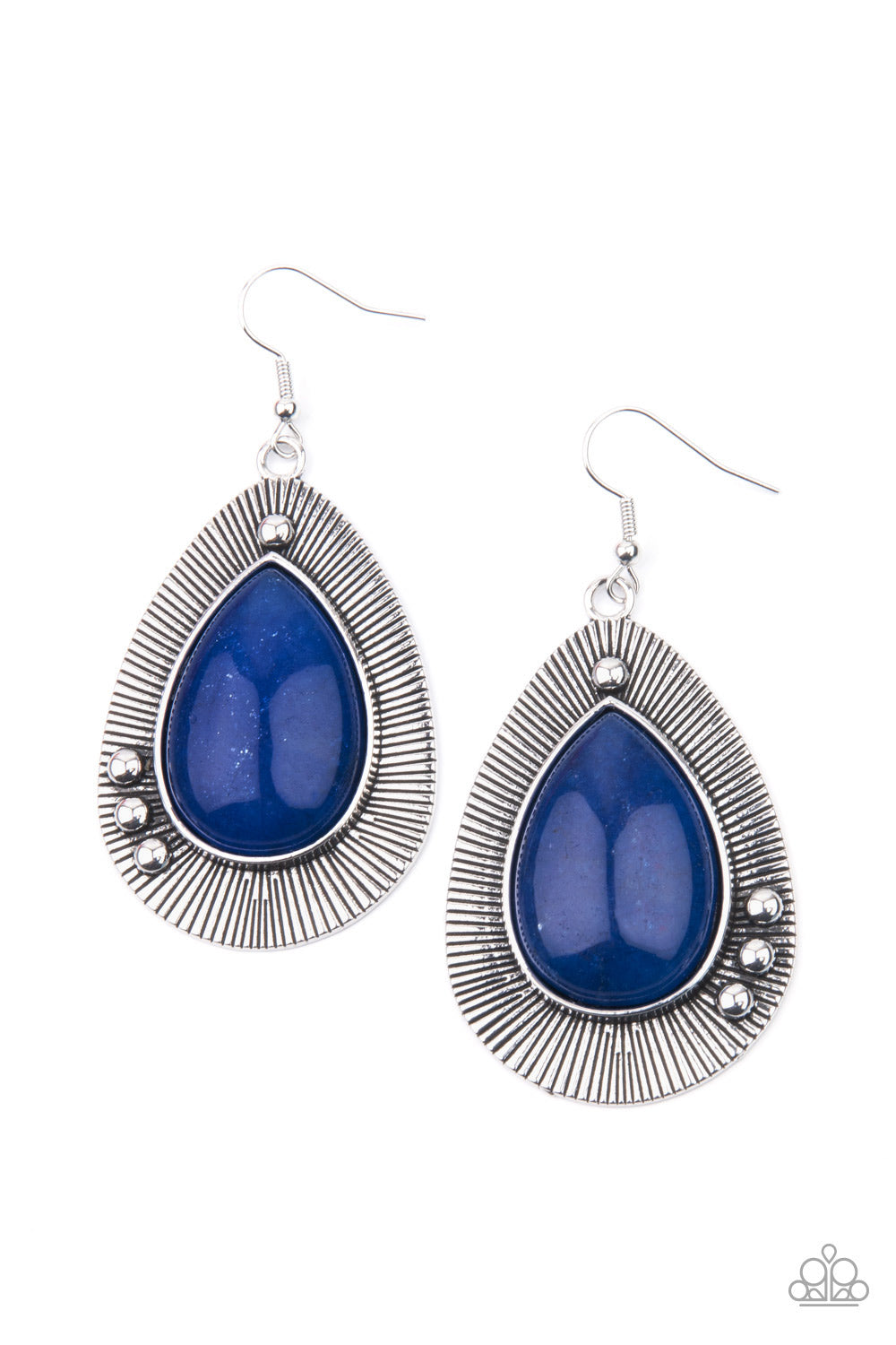 Paparazzi Accessories Western Fantasy - Blue Earrings - Lady T Accessories