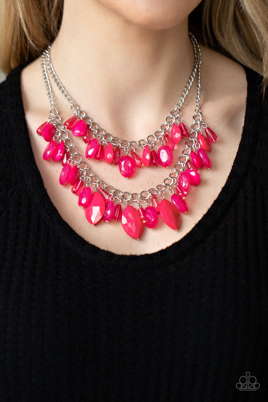 Paparazzi Accessories Midsummer Mixer - Pink Necklaces - Lady T Accessories