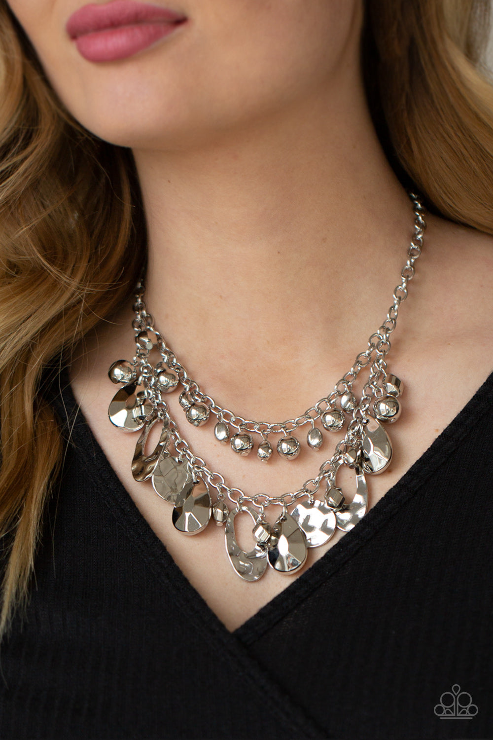 Paparazzi Accessories Extra Exhilarating - Silver Necklaces - Lady T Accessories