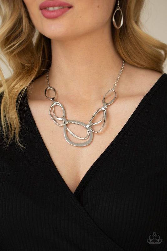 Paparazzi Accessories Prehistoric Heirloom - Silver Necklaces - Lady T Accessories