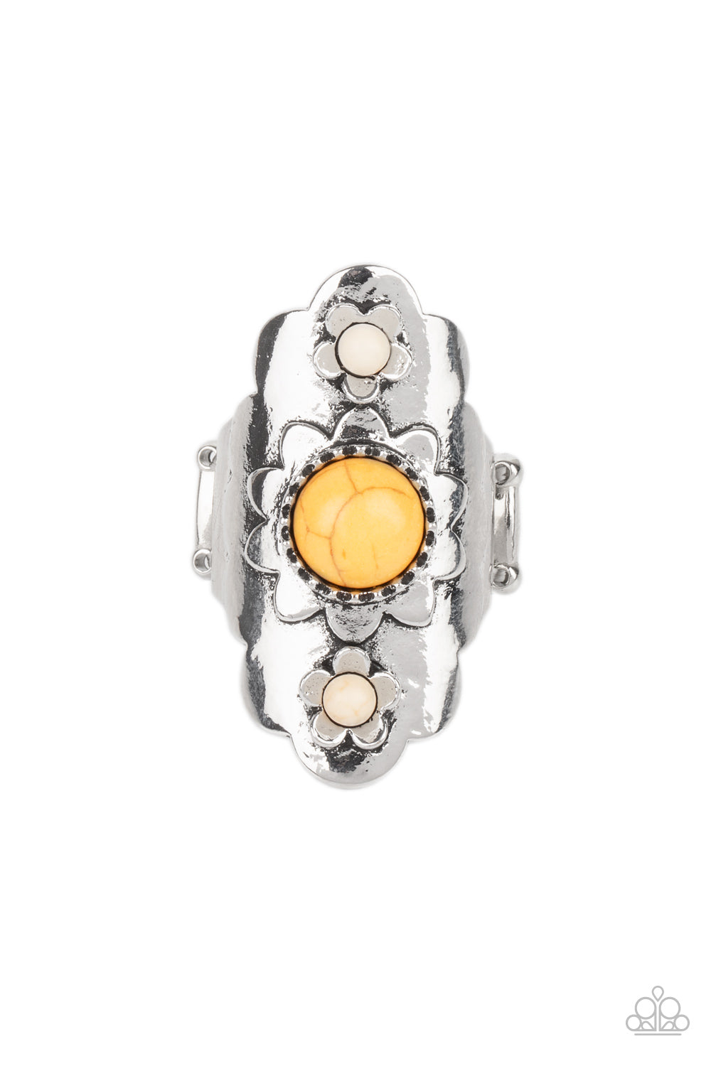 Paparazzi Accessories Badlands Garden - Yellow Rings - Lady T Accessories