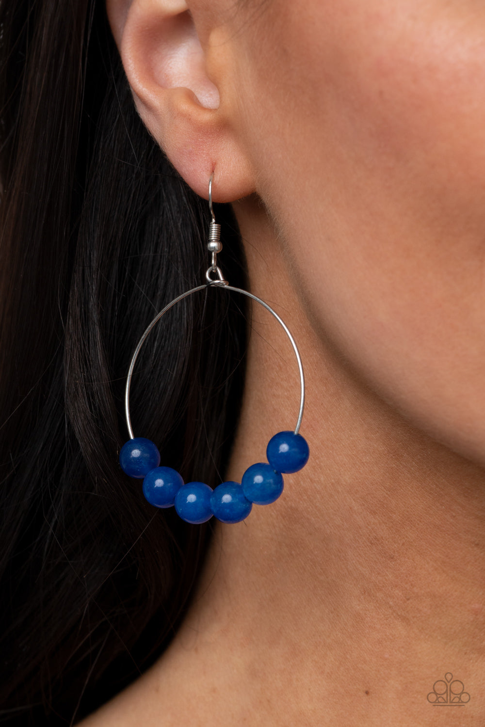 Paparazzi Accessories Let it Slide - Blue Earrings - Lady T Accessories