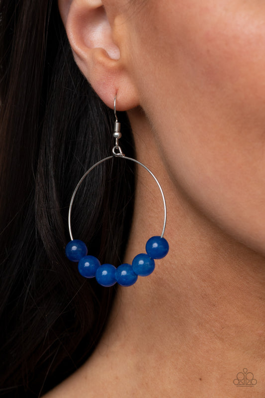 Paparazzi Accessories Let it Slide - Blue Earrings - Lady T Accessories