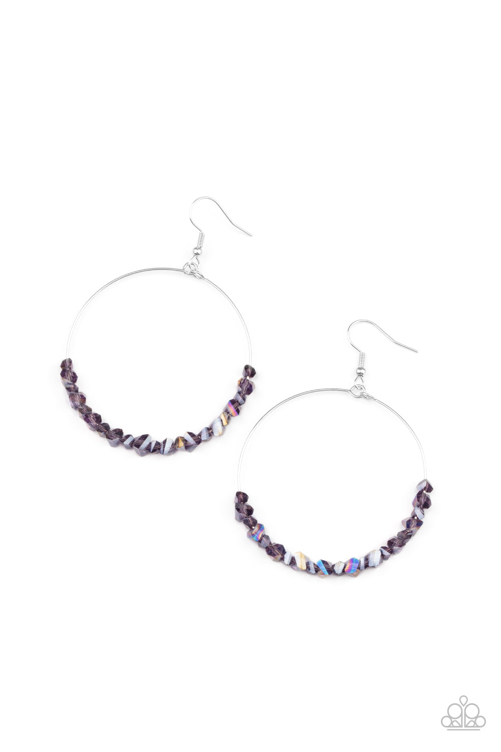 Paparazzi Accessories Glimmering Go-Getter - Purple Earrings - Lady T Accessories