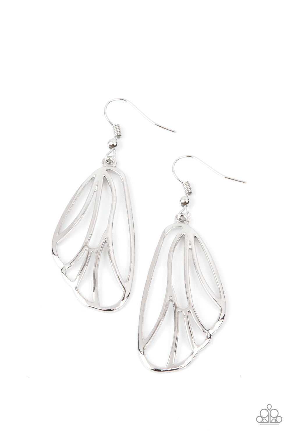 Paparazzi Accessories Turn Into a Butterfly - Silver Earrings - Lady T Accessories