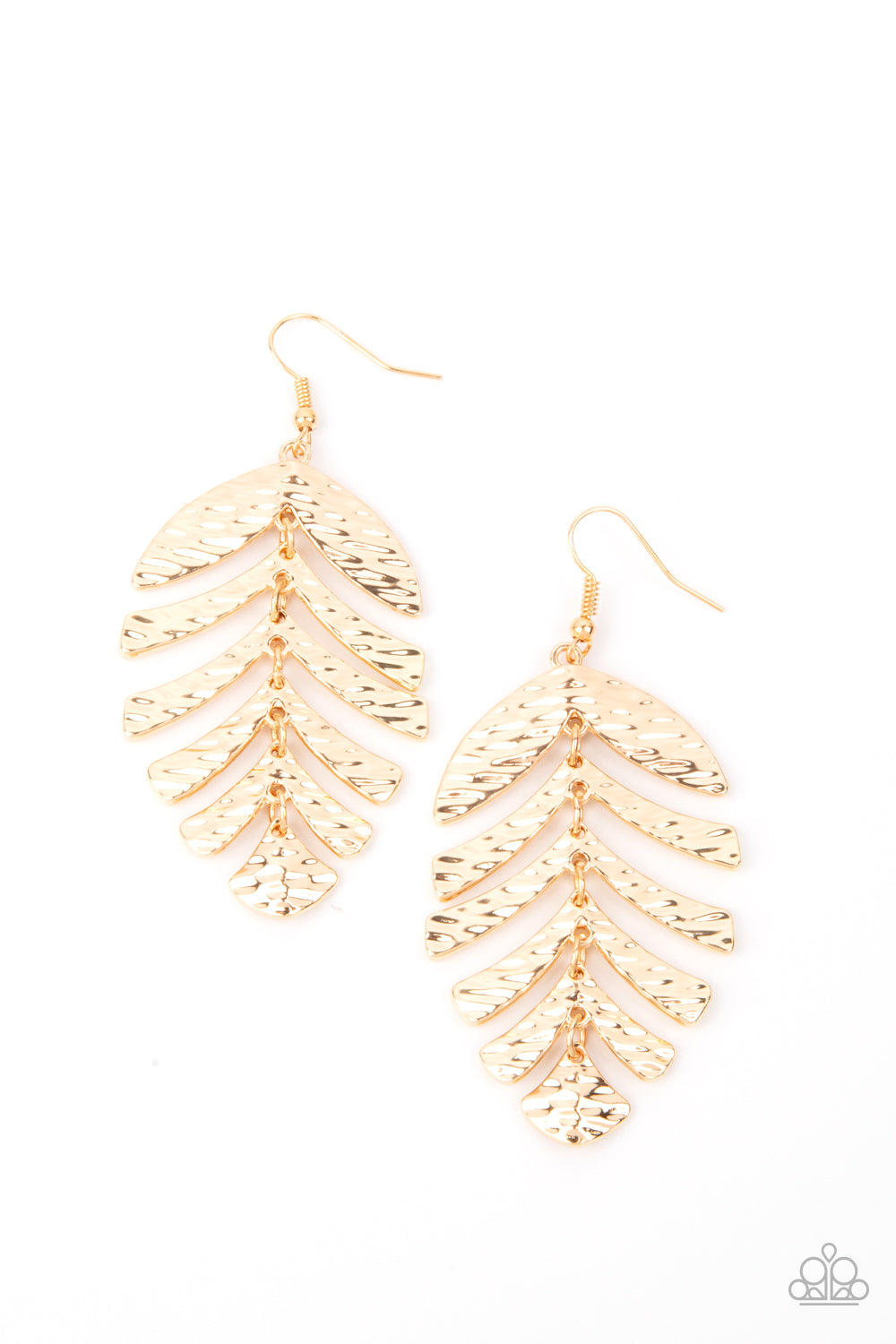 Paparazzi Accessories Palm Lagoon - Gold Earrings - Lady T Accessories