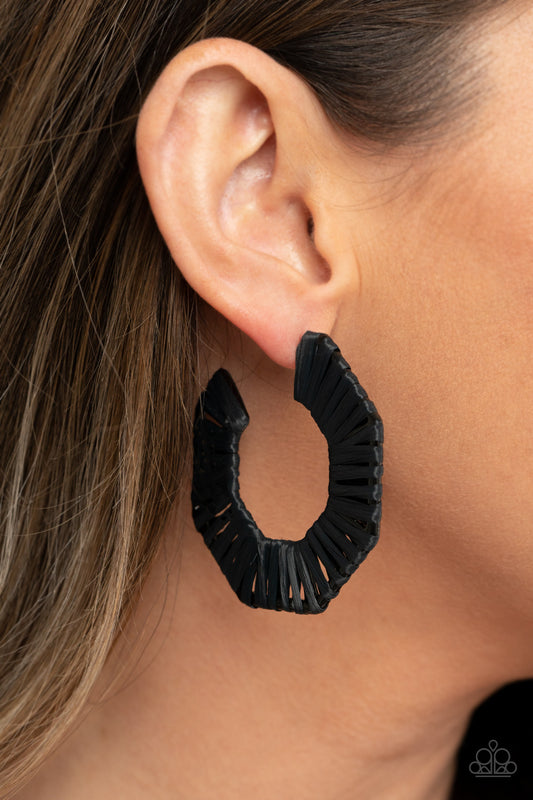 Paparazzi Accessories Fabulously Fiesta - Black Earrings - Lady T Accessories