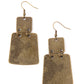Paparazzi Accessories Tagging Along - Brass Earrings - Lady T Accessories