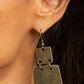 Paparazzi Accessories Tagging Along - Brass Earrings - Lady T Accessories