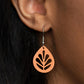 Paparazzi Accessories LEAF Yourself Wide Open - Orange Earrings - Lady T Accessories