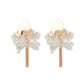 Paparazzi Accessories Harmonically Holographic - Gold Post Earrings dainty gold chains stream out from the bottom of iridescent acrylic petal-like frames that attach to an asymmetrical gold frame, creating an enchanting cluster. Earring attaches to a standard post fitting.  Sold as one pair of post earrings.