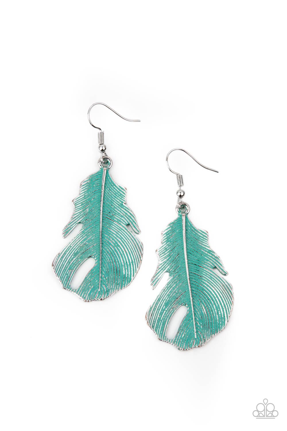 Paparazzi Accessories Heads QUILL Roll - Blue Earrings - Lady T Accessories