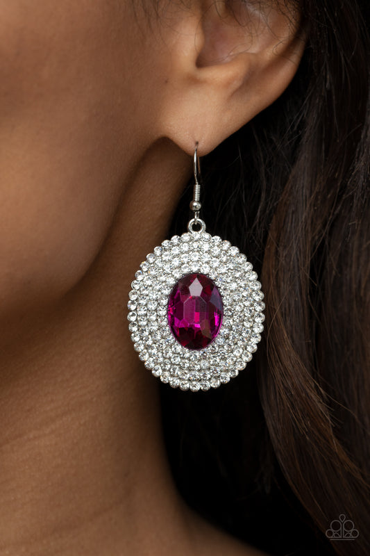 Paparazzi Accessories Fierce Field - Pink Earrings - Lady T Accessories