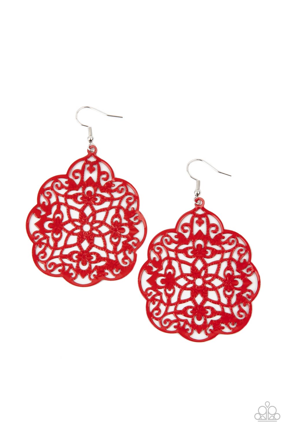 Paparazzi Accessories Mediterranean Eden - Red Earrings - Lady T Accessories