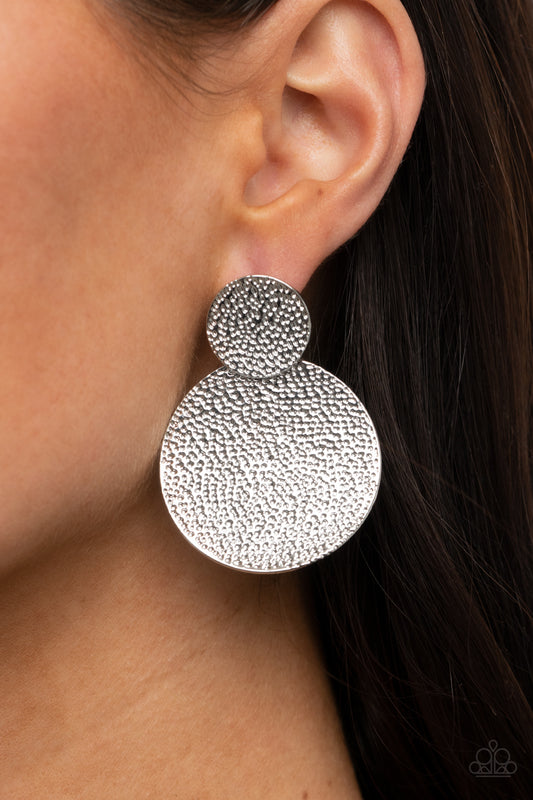 Paparazzi Accessories Refined Relic - Silver Earrings - Lady T Accessories