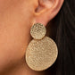 Paparazzi Accessories Refined Relic - Gold Earrings - Lady T Accessories