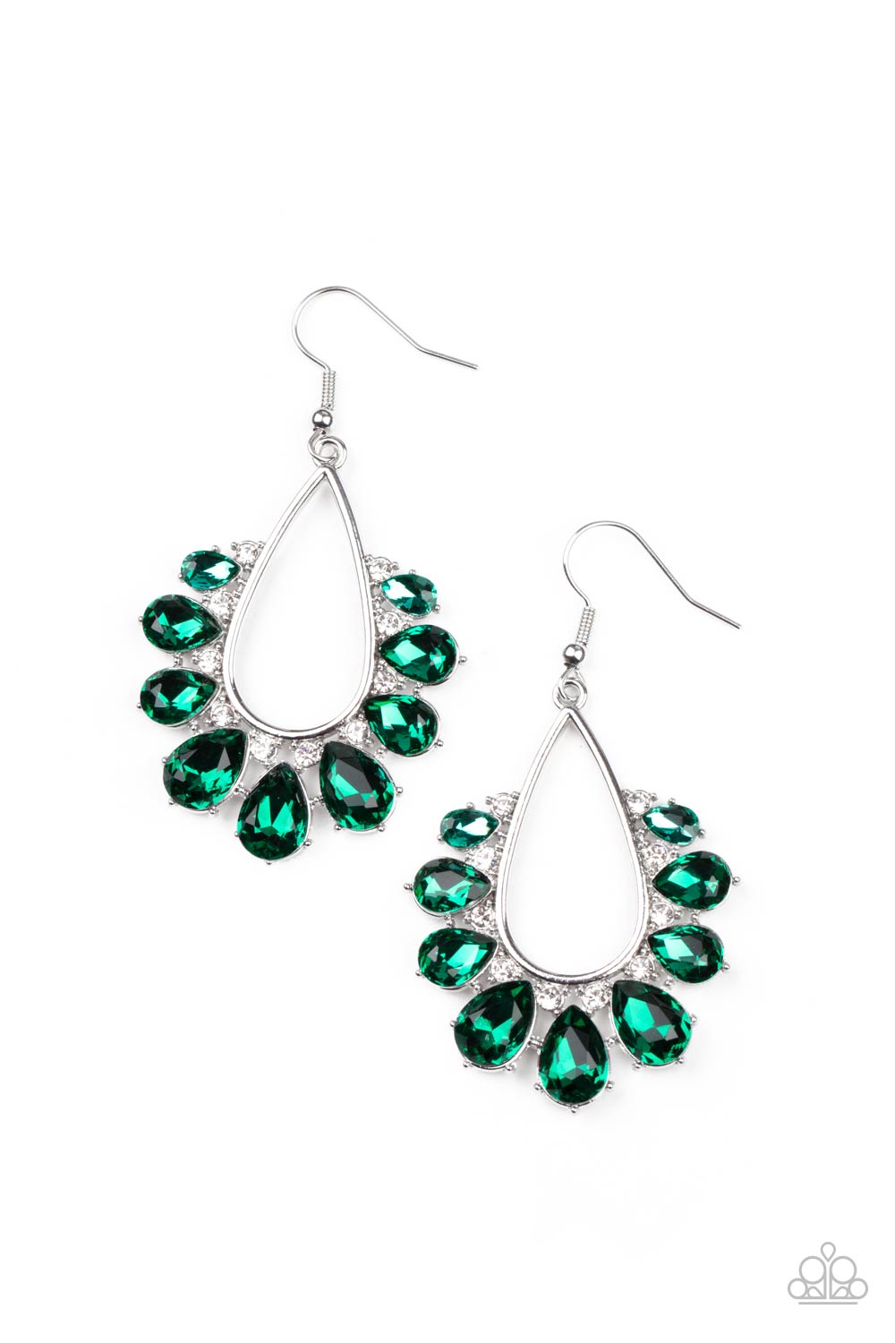 Paparazzi Accessories Two Can Play That Game - Green Earrings - Lady T Accessories