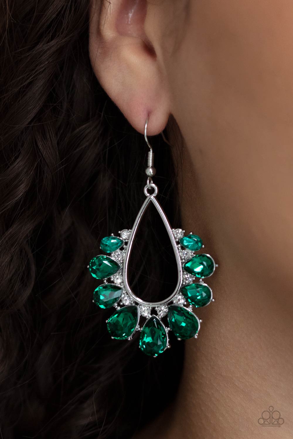 Paparazzi Accessories Two Can Play That Game - Green Earrings - Lady T Accessories