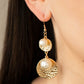 Paparazzi Accessories Pearl Dive - Gold Earrings - Lady T Accessories