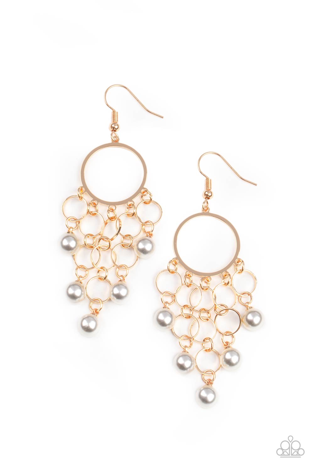 Paparazzi Accessories When Life Gives You Pearls - Gold Earrings - Lady T Accessories
