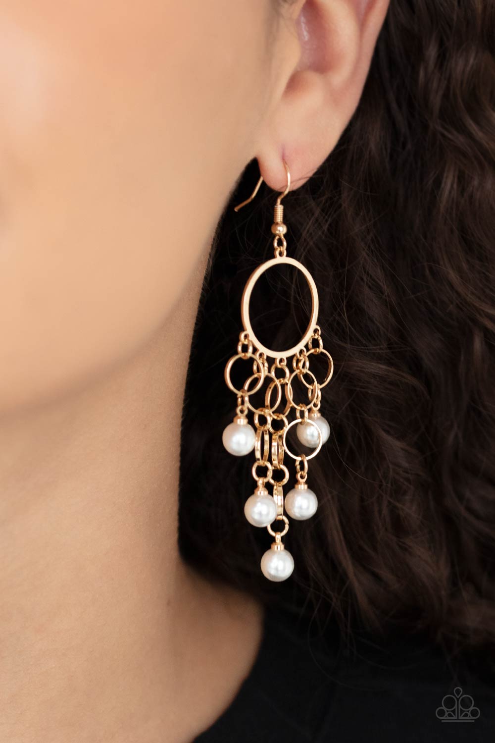 Paparazzi Accessories When Life Gives You Pearls - Gold Earrings - Lady T Accessories
