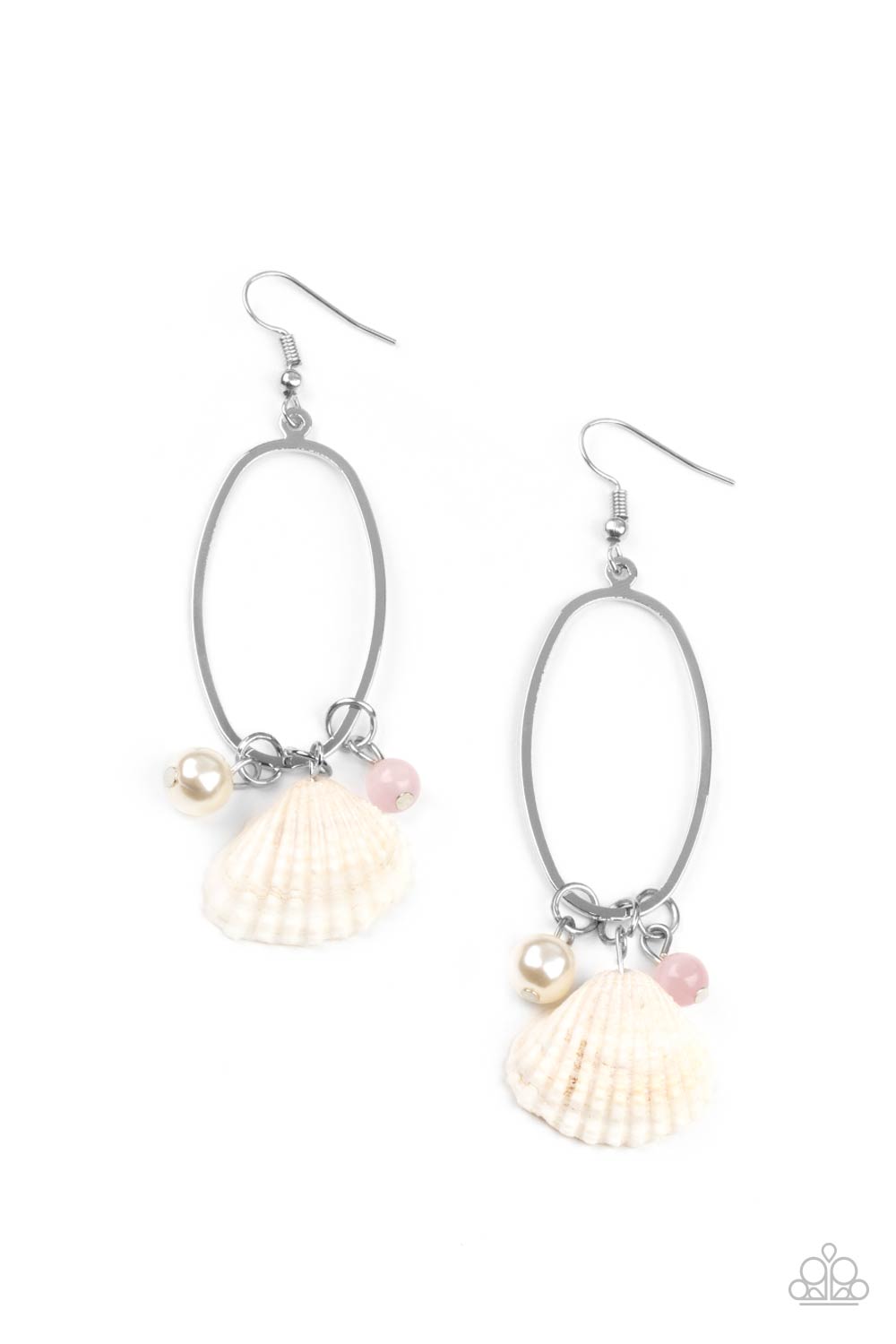 Paparazzi Accessories This Too SHELL Pass - Pink Earrings - Lady T Accessories