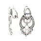 Paparazzi Accessories Glamour Gauntlet - White Clip-On Earrings - Lady T Accessories