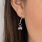 Simply Blessings - Pink Iridescent Inspirational Necklaces bordered in a leafy pattern, a shiny silver disc is stamped with the phrase, "Simply Blessed," joins a dainty cluster of iridescent and opaque pink crystal-like beads at the bottom of a chain, creating an inspirational pendant below the collar. Features an adjustable clasp closure.