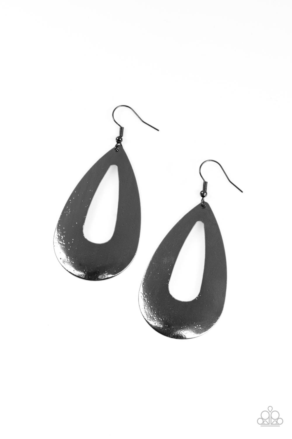 Paparazzi Accessories Hand it OVAL! - Black Earrings - Lady T Accessories