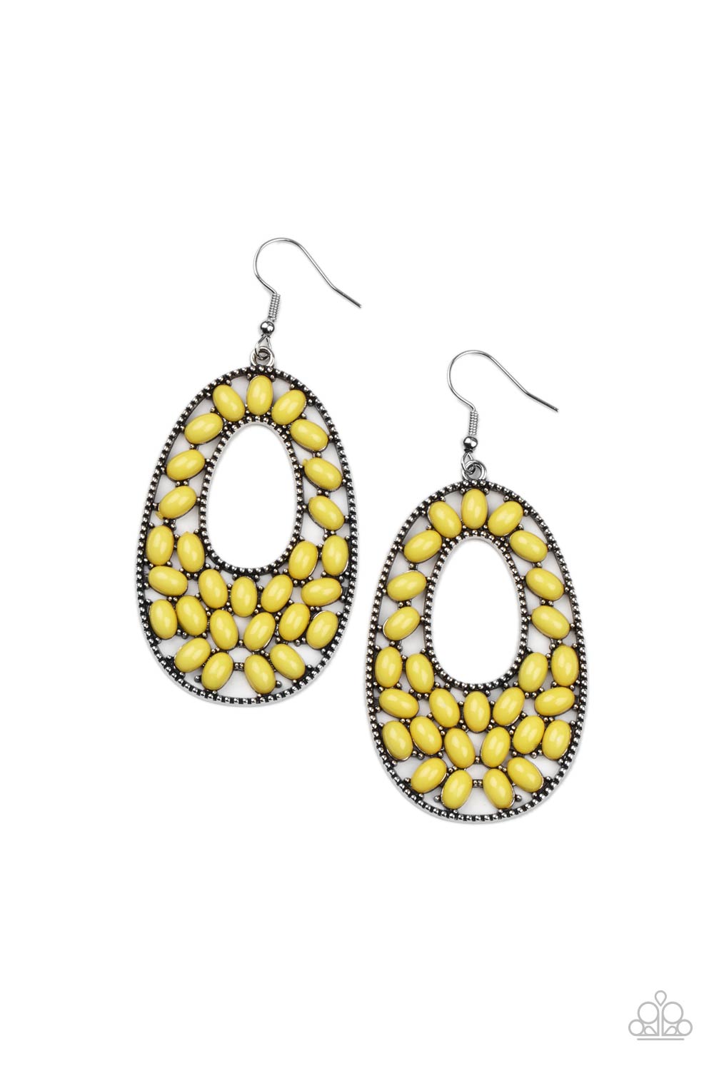 Paparazzi Accessories Beaded Shores - Yellow Earrings - Lady T Accessories