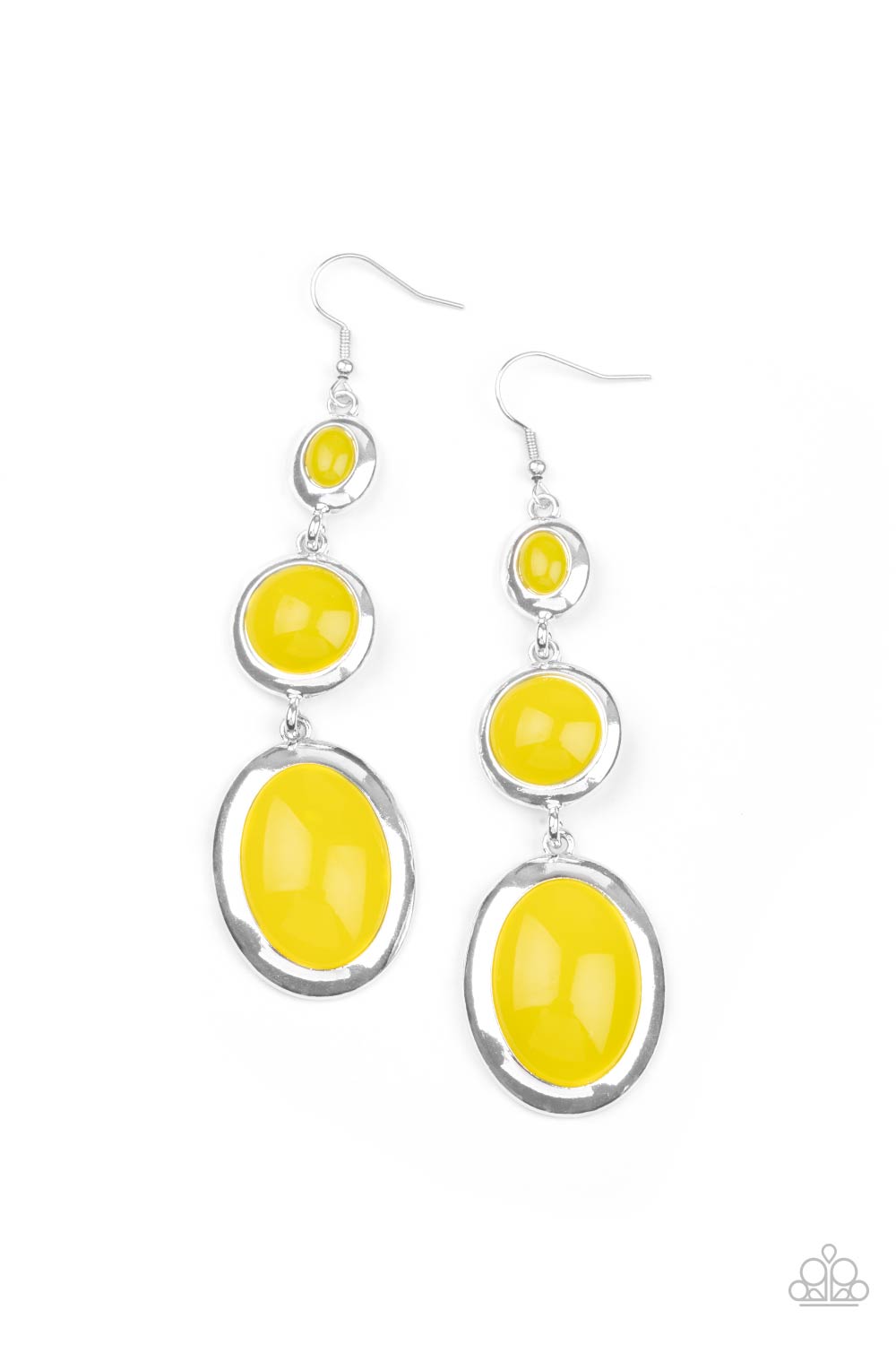 Paparazzi Accessories Retro Reality - Yellow Fishhook Earrings - Lady T Accessories
