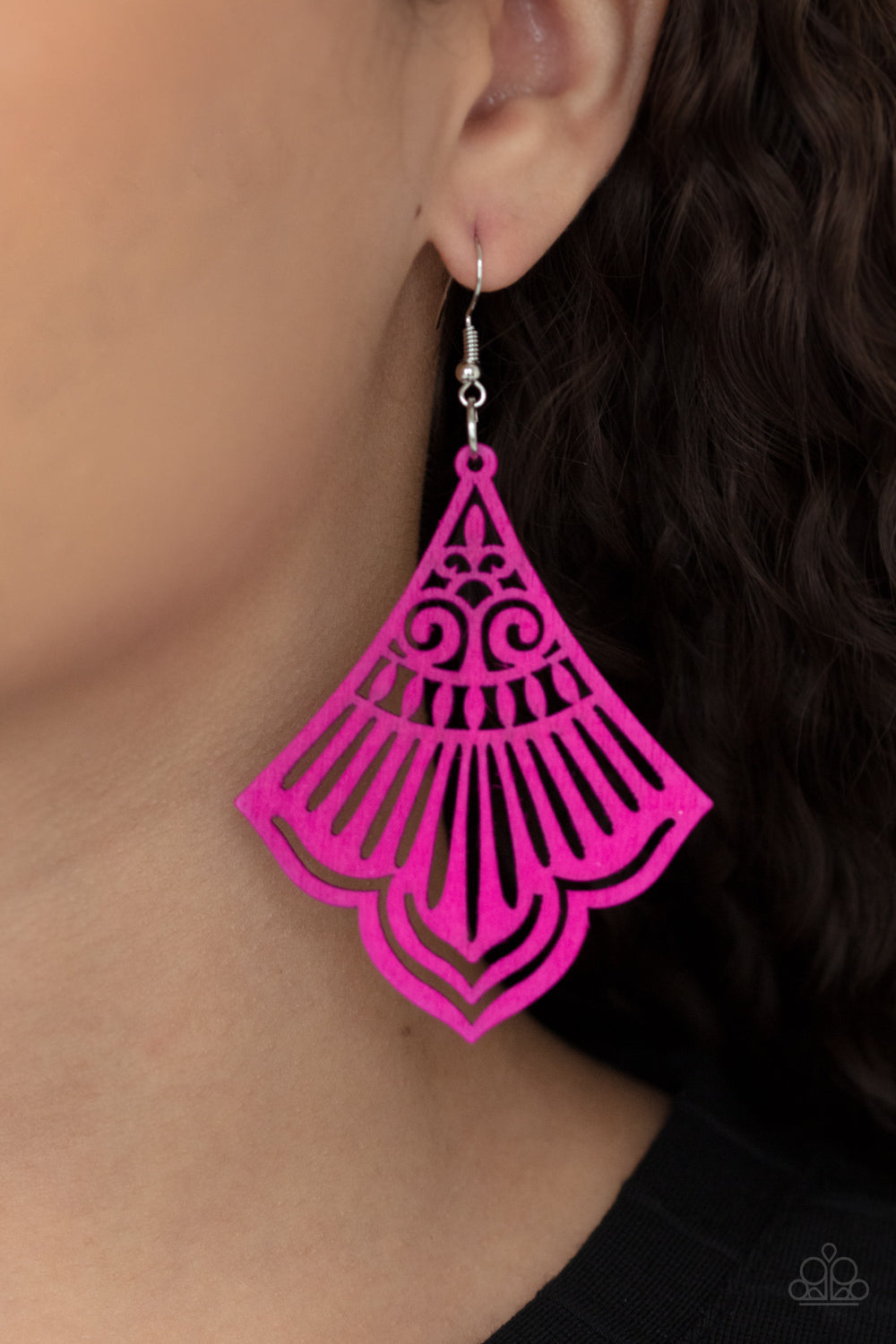 Paparazzi Accessories Eastern Escape - Pink Earrings - Lady T Accessories