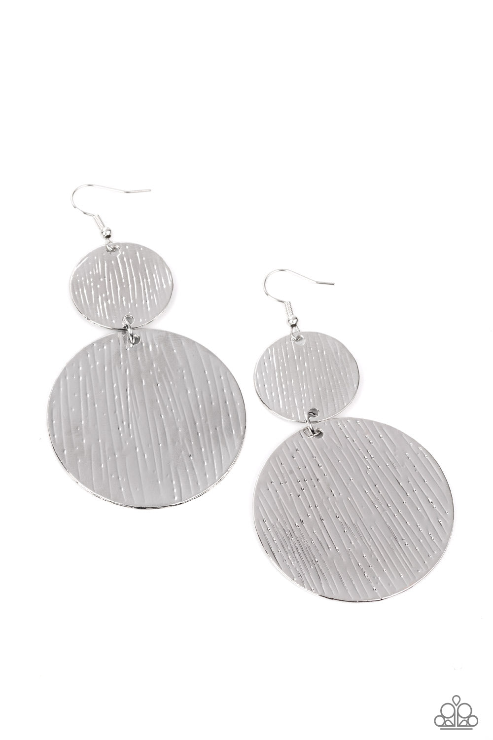 Paparazzi Accessories Status CYMBAL - Silver Earrings - Lady T Accessories