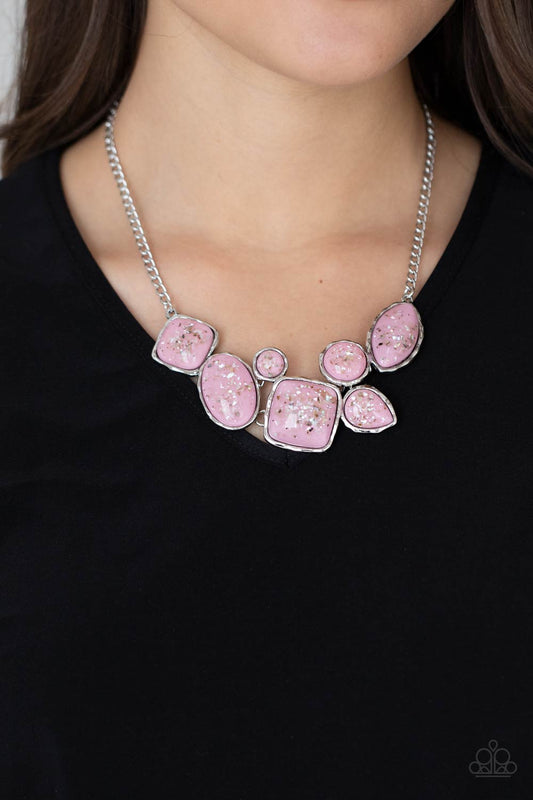 Paparazzi Accessories So Jelly - Pink Iridescent Necklaces - Lady T Accessories