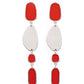 Paparazzi Accessories Deco by Design - Red Earrings - Lady T Accessories