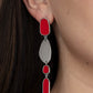 Paparazzi Accessories Deco by Design - Red Earrings - Lady T Accessories