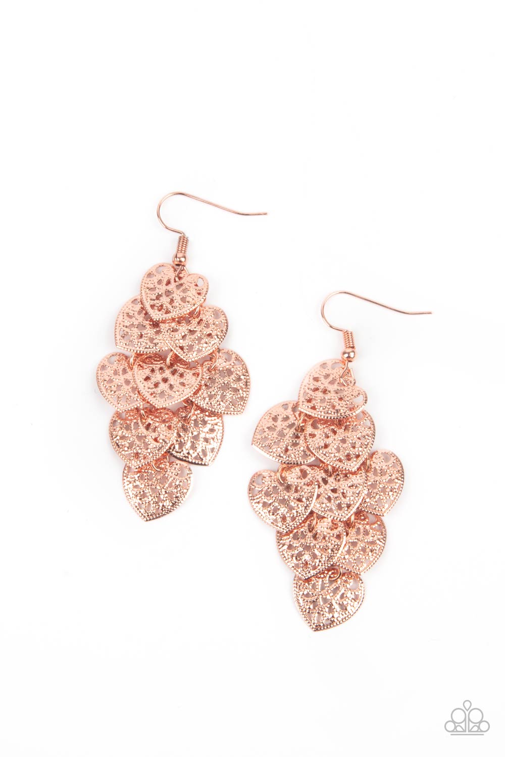 Paparazzi Accessories Shimmery Soulmates - Copper Earrings - Lady T Accessories