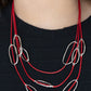 Paparazzi Accessories Check Your CORD-inates - Red Necklaces - Lady T Accessories