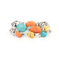 Authentically Artisan - Multi Bracelets mismatched turquoise, orange, and yellow stones and oversized silver beads are threaded along stretchy bands around the wrist, creating earthy layers.  Sold as one pair of bracelet   Paparazzi Jewelry is lead and nickel free so it's perfect for sensitive skin too!