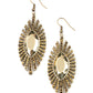 Paparazzi Accessories Who Is the FIERCEST of Them All - Brass Earrings - Lady T Accessories