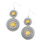 Paparazzi Accessories Sunny Sahara - Yellow Earrings - Lady T Accessories
