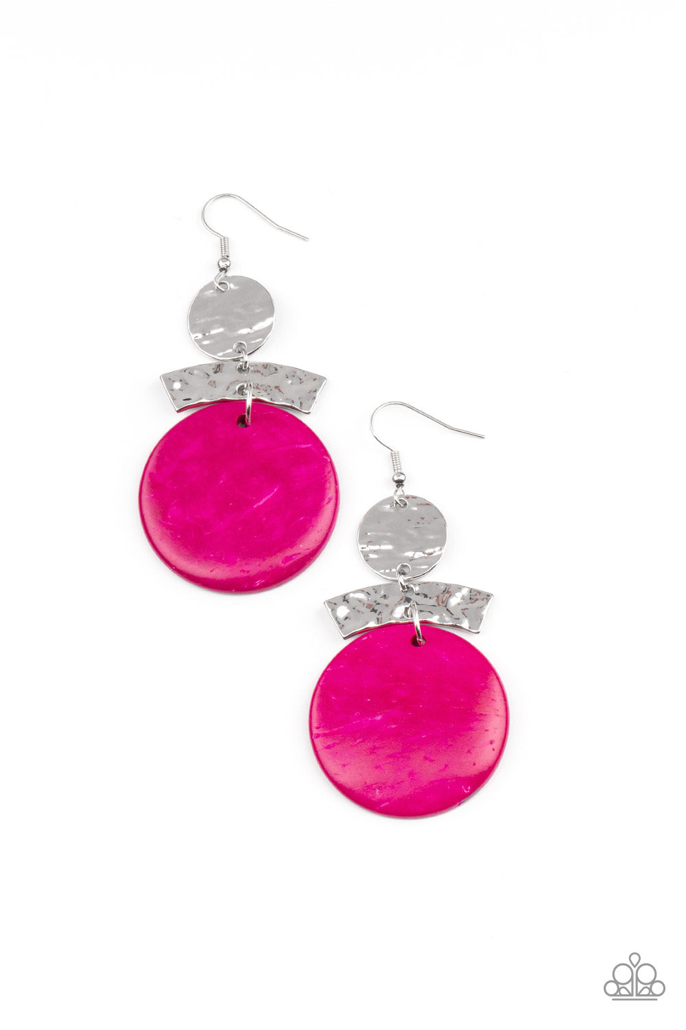 Paparazzi pink online wood earrings