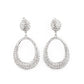Paparazzi Accessories Sophisticated Smolder - White Clip-On Earrings - Lady T Accessories
