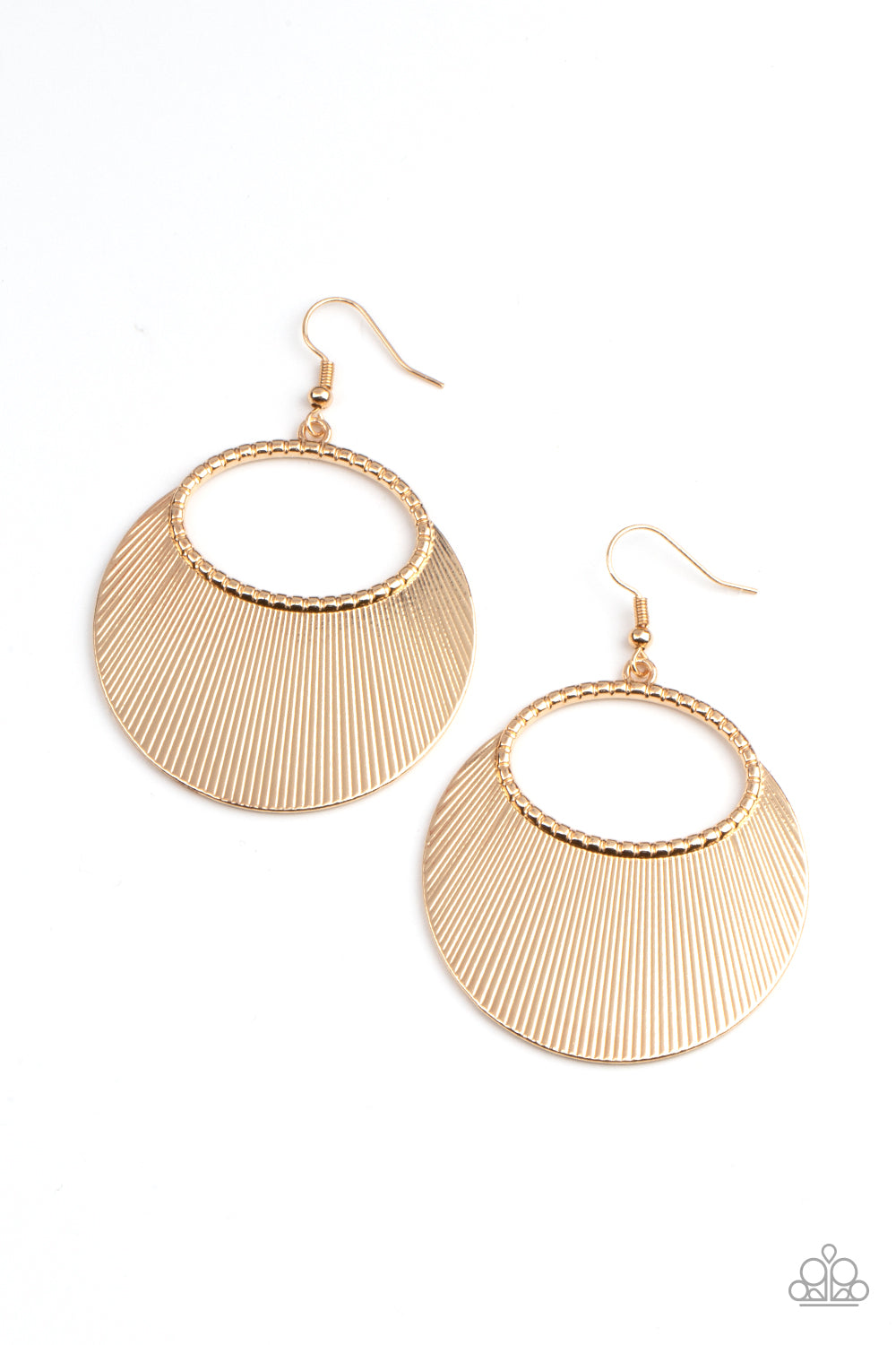 Paparazzi Accessories Fan Girl Glam - Gold Earrings - Lady T Accessories