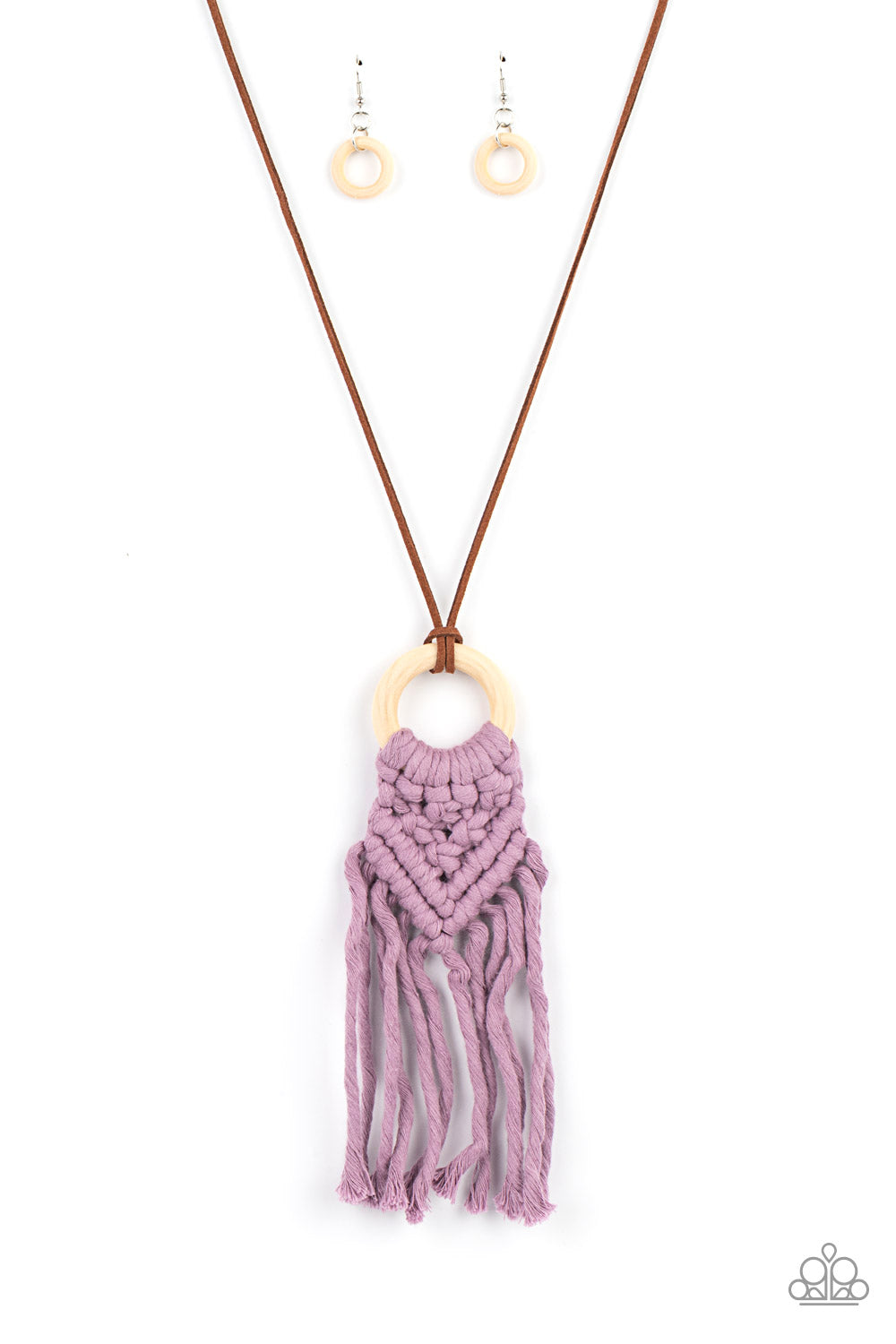 Paparazzi Accessories Crafty Couture - Purple Macrame Necklaces - Lady T Accessories