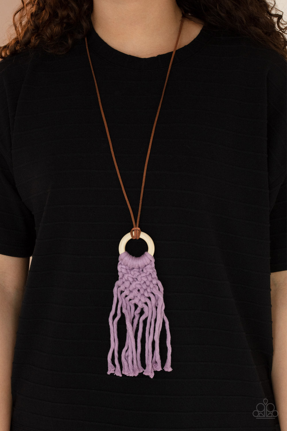Paparazzi Accessories Crafty Couture - Purple Macrame Necklaces - Lady T Accessories